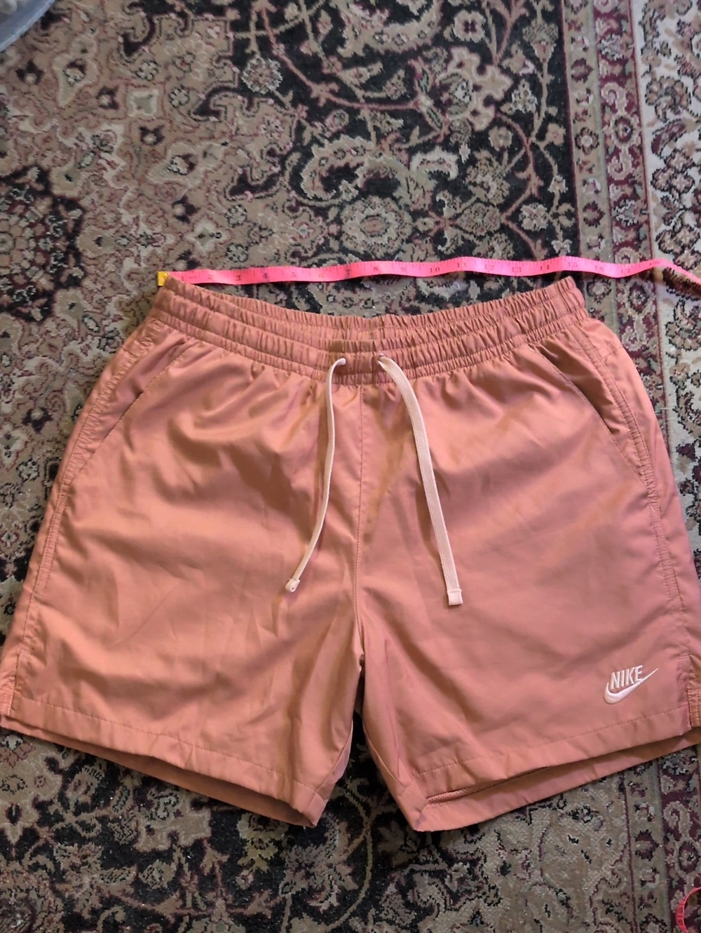 Nike Coral Pink Athletic Shorts With Mesh Lining